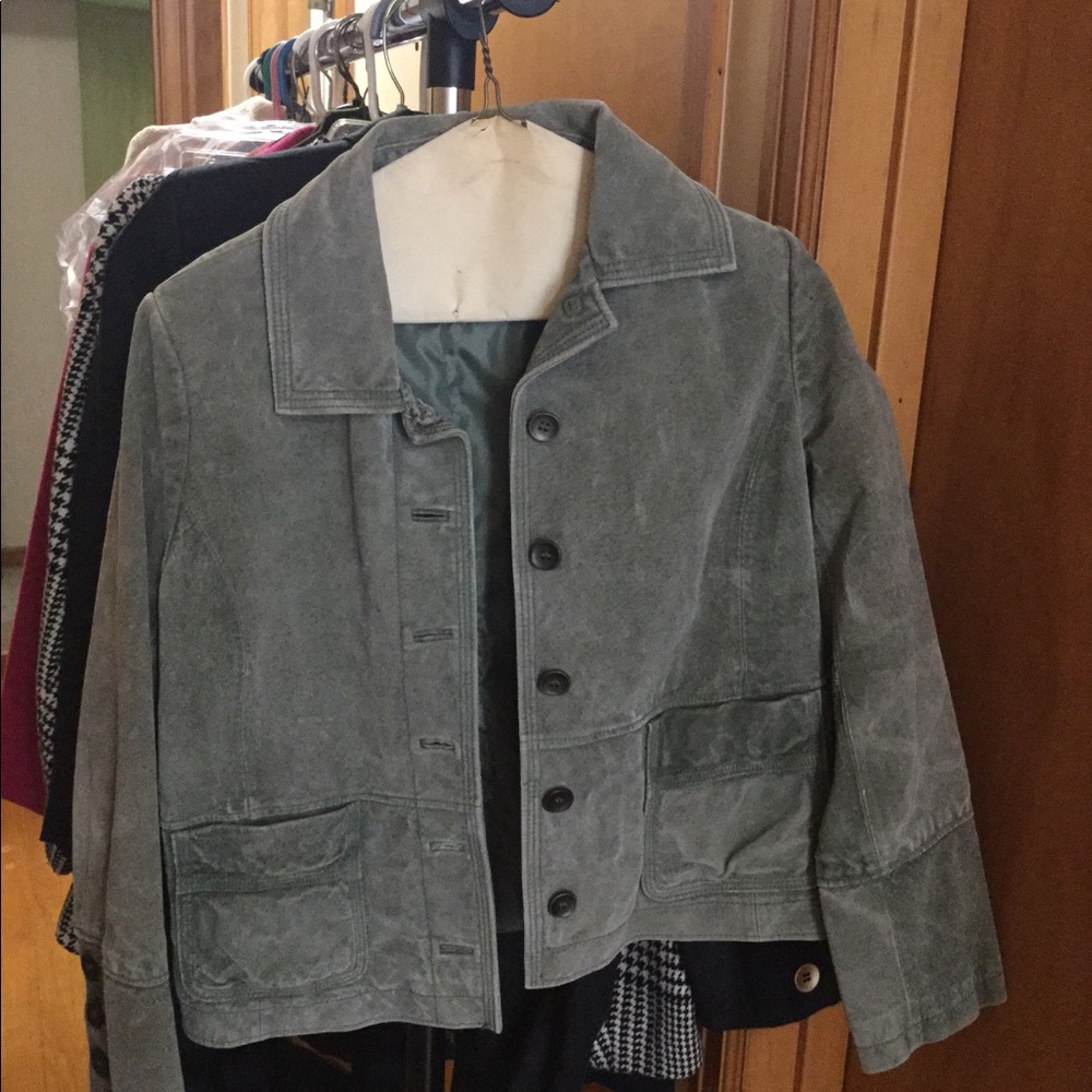 Monterey Bay cropped washable Leather jacket